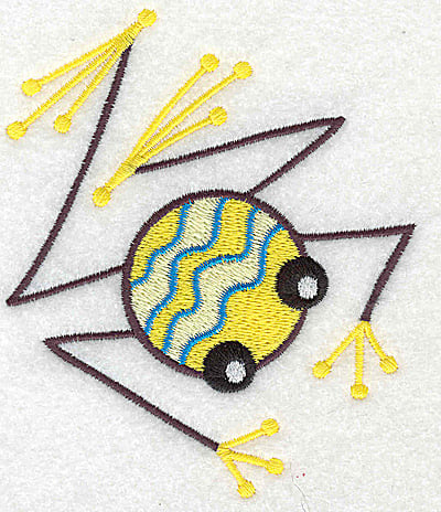 Embroidery Design: Frog J large<br> 3.71w X 4.44h