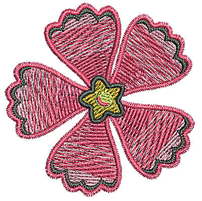 Embroidery Design: Flower 4<br> 1.90w X 1.94h
