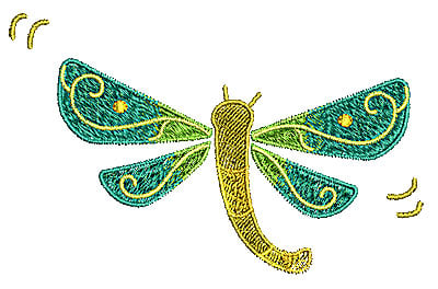 Embroidery Design: Dragonly <br> 4.72w X 2.98h