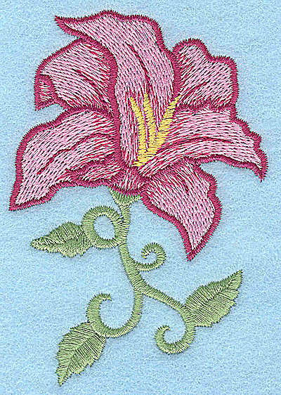 Embroidery Design: Lily<br> 2.61w X 3.87h | Embroidery Legacy Embroidery Design: Lily<br> 2.61w X 3.87h