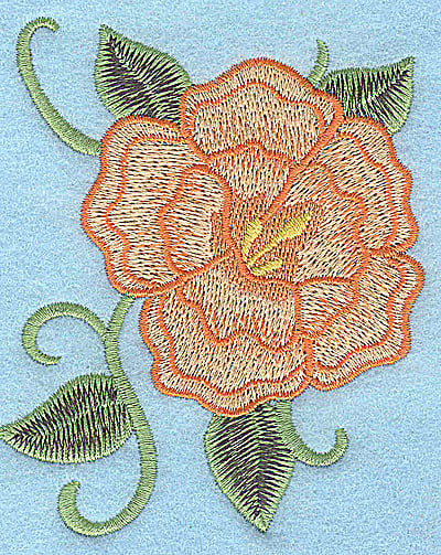 Embroidery Design: Peach flower<br> 3.18w X 3.89h