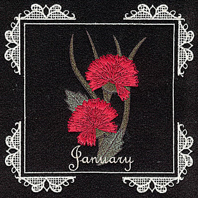 Embroidery Design: January<br> 6.02w X 6.04h
