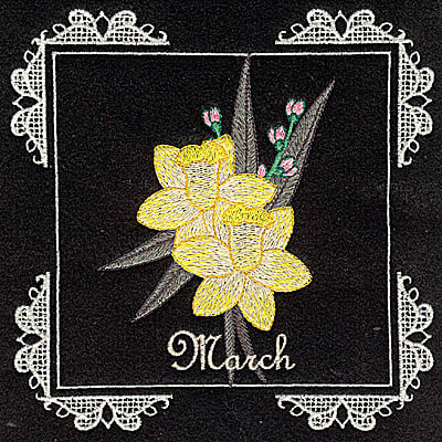 Embroidery Design: March<br> 6.02w X 6.04h