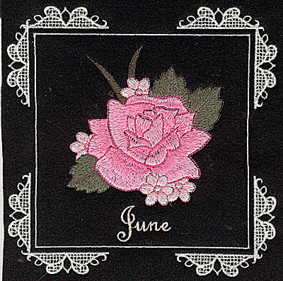 Embroidery Design: June<br> 6.02w X 6.04h