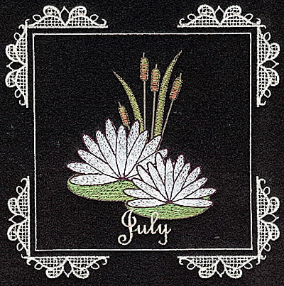 Embroidery Design: July<br> 6.02w X 6.04h