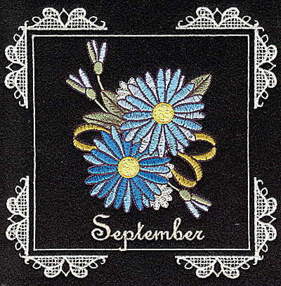 Embroidery Design: September<br> 6.02w X 6.04h