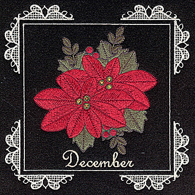 Embroidery Design: December<br> 6.02w X 6.04h