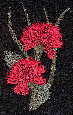 Embroidery Design: Carnation<br> 2.63w X 4.35h