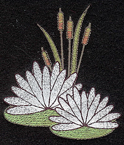 Embroidery Design: Water Lily<br> 3.31w X 3.73h