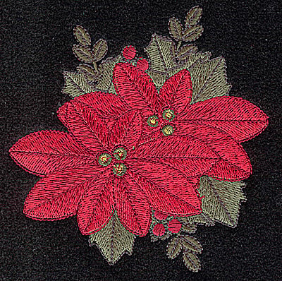 Embroidery Design: Poinsetta<br> 4.01w X 4.12h