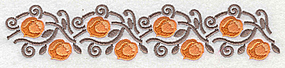 Embroidery Design: Apricot border<br> 6.96w X 1.45h | Embroidery Legacy Embroidery Design: Apricot border<br> 6.96w X 1.45h