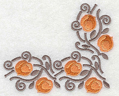 Embroidery Design: Apricot corner<br> 3.76w X 3.10h | Embroidery Legacy Embroidery Design: Apricot corner<br> 3.76w X 3.10h