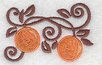 Embroidery Design: Oranges<br> 2.40w X 1.57h | Embroidery Legacy Embroidery Design: Oranges<br> 2.40w X 1.57h