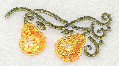 Embroidery Design: Pears<br> 2.60w X 1.34h