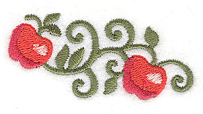 Embroidery Design: Apples<br> 2.65w X 1.27h
