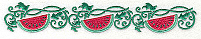 Embroidery Design: Watermelon border<br> 6.96w X 1.13h
