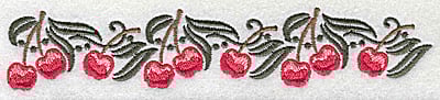 Embroidery Design: Cherry border<br> 6.92w X 1.31h