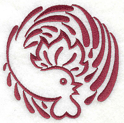 Embroidery Design: Rooster 2 large<br>3.83w x 3.86h