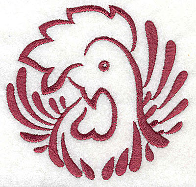 Embroidery Design: Rooster 3 large<br>3.71w x 3.87h