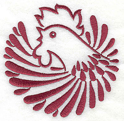 Embroidery Design: Rooster 4 large<br>3.84w x 3.89h