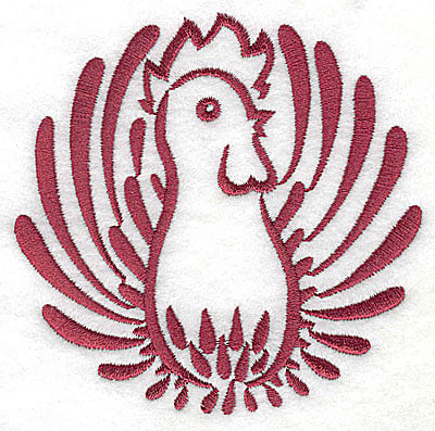 Embroidery Design: Rooster 7 large<br>3.79w x 3.86h