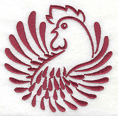 Embroidery Design: Rooster 8 large<br>3.85w x 3.86h