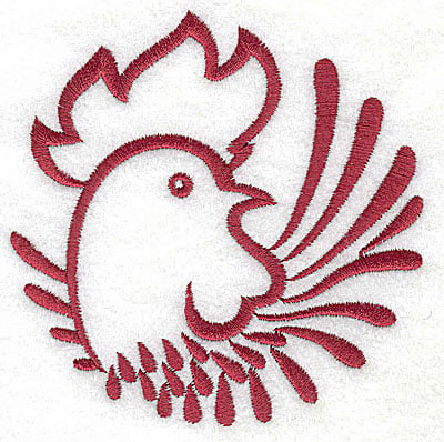 Embroidery Design: Rooster 10 large<br>3.88w x 3.86h