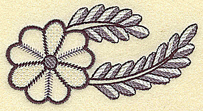 Embroidery Design: Blossom and vines<br> 3.82w X 2.02h