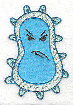 Embroidery Design: Germ B Applique<br>3.87H x 2.65W