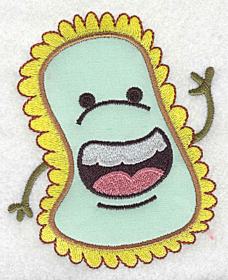 Embroidery Design: Germ D Applique<br>3.83H x 3.09W