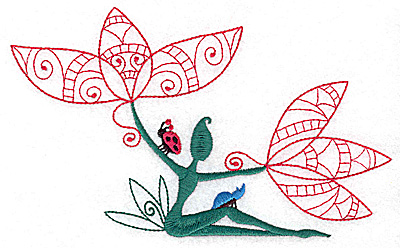 Embroidery Design: Flower Soul A large<br> 6.90w X 4.18h