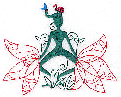 Embroidery Design: Flower Soul C large<br> 6.03w X 4.83h