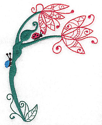 Embroidery Design: Flower Soul G large<br> 3.92w X 4.98h