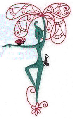 Embroidery Design: Flower Soul H large<br> 2.94w X 4.92h