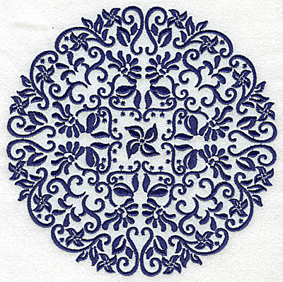 Embroidery Design: Fancy Circle A large<br> 6.51w X 6.51h