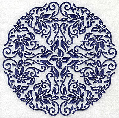 Embroidery Design: Fancy Circle B large<br> 6.53w X 6.53h