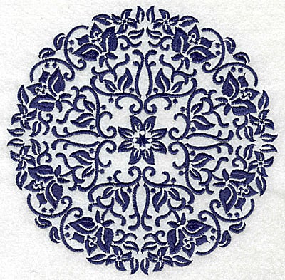 Embroidery Design: Fancy Circle H large<br> 6.50w X 6.50h