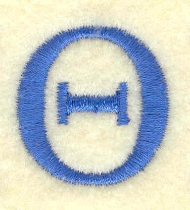 Embroidery Design: Theta small<br> 1.03w X 1.07h