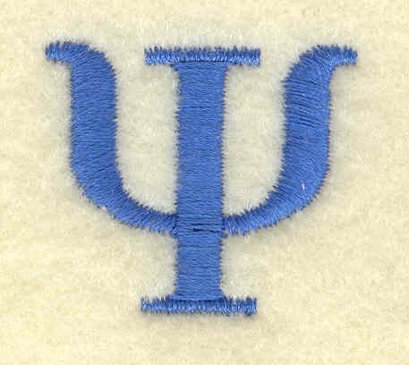 Embroidery Design: Psi small<br> 1.16w X 1.03h