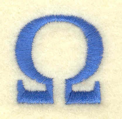 Embroidery Design: Omega small<br> 1.04w X 1.05h