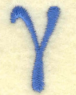 Embroidery Design: Gamma lower case small<br> 0.57w X 1.00h