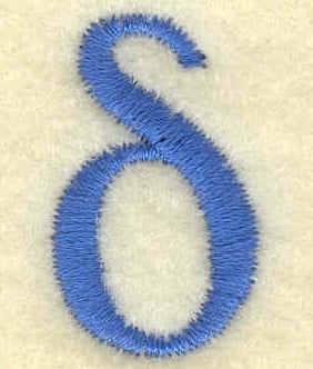 Embroidery Design: Delta lower case small<br> 0.64w X 1.05h