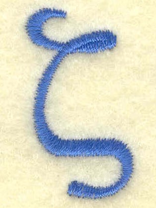 Embroidery Design: Zeta lower case small<br> 0.72w X 1.31h