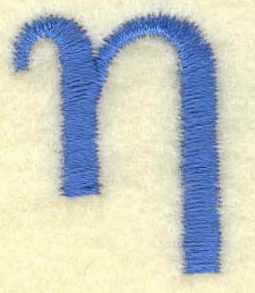 Embroidery Design: Eta lower case small<br> 0.78w X 0.98h