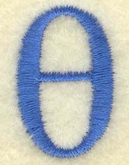 Embroidery Design: Theta lower case small<br> 0.66w X 1.01h