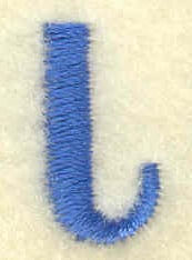 Embroidery Design: Iota lower case small<br> 0.37w X 0.67h