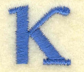 Embroidery Design: Kappa lower case small<br> 0.72w X 0.70h