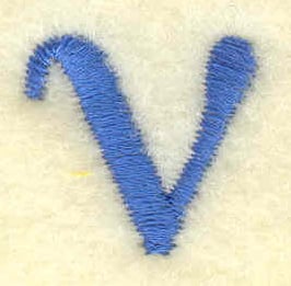 Embroidery Design: Nu lower case small<br> 0.74w X 0.67h