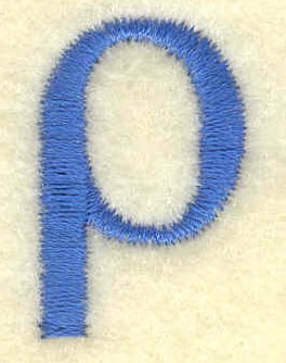 Embroidery Design: Rho lower case small<br> 0.66w X 0.99h