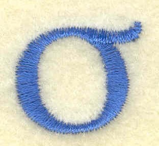 Embroidery Design: Sigma lower case small<br> 0.84w X 0.74h